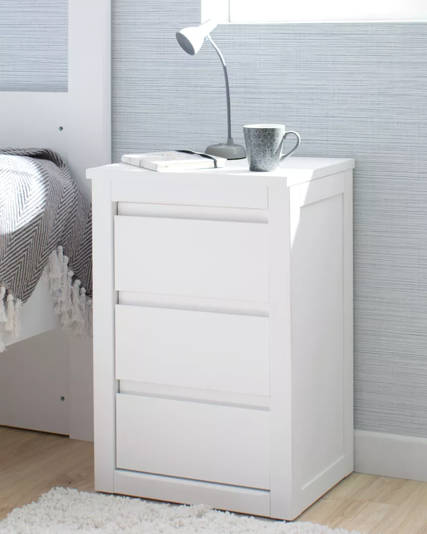 Comodino 3 cassetti Lineare - Consegna gratuita
