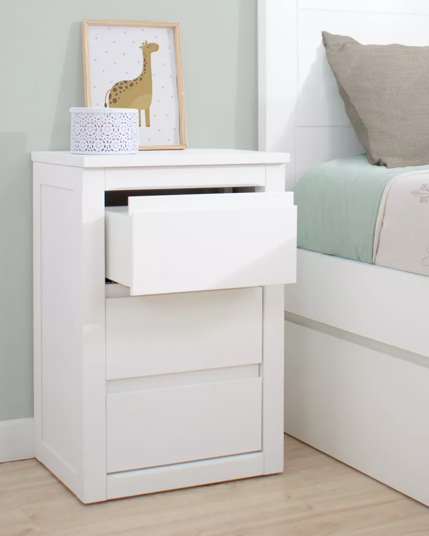Comodino 3 cassetti Lineare - Consegna gratuita
