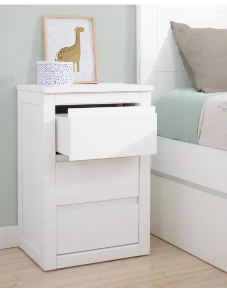 Comodino 3 cassetti Lineare