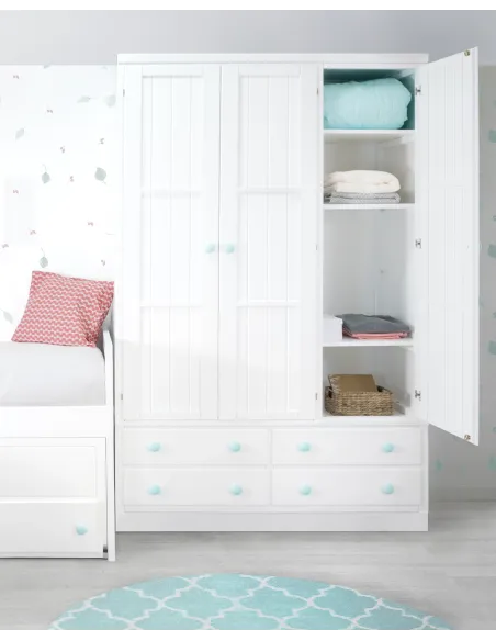 Armadio per adolescente 3 ante con cassetti - Consegna gratuita