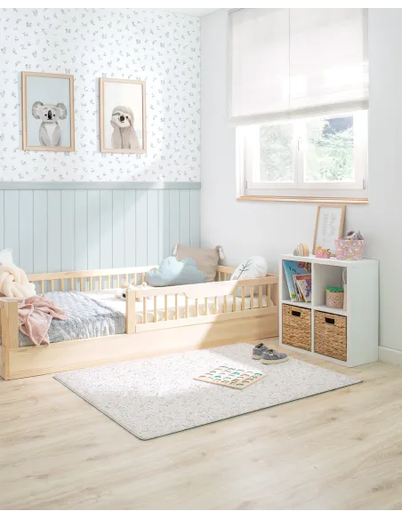 Libreria a scaffale con 2 cesti portaoggetti - Consegna gratuita