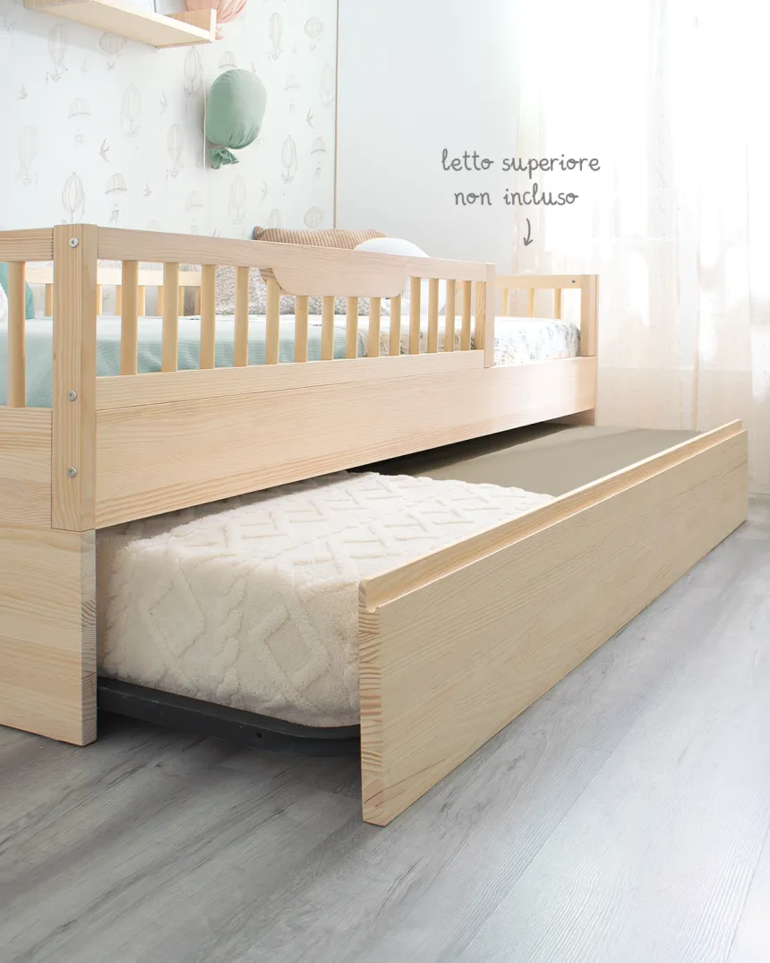 Kit evolutivo in legno naturale per letto Montessori Sofia