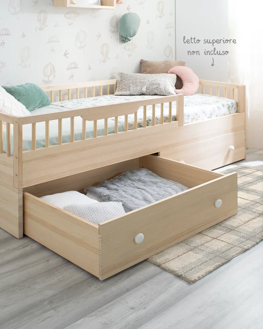 Kit evolutivo in legno naturale per letto Montessori Sofia