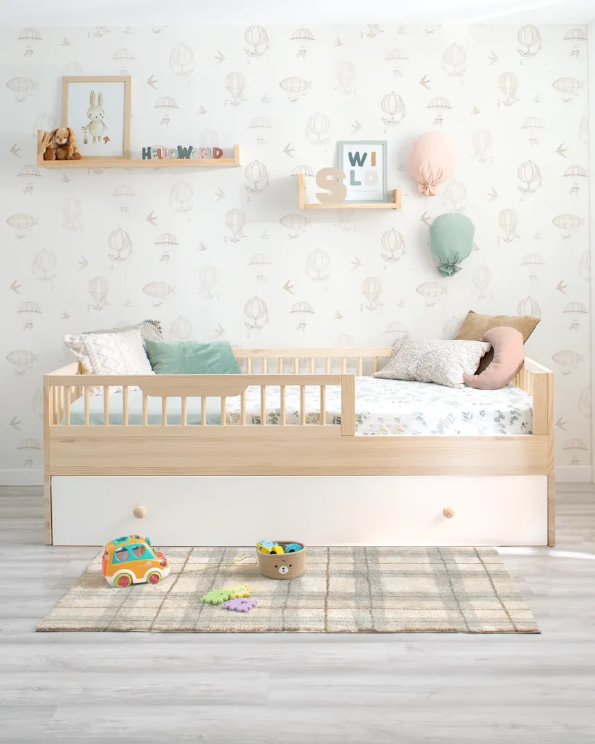Kit evolutivo in legno naturale per letto Montessori Sofia