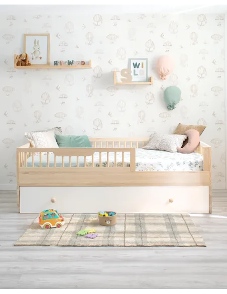 Kit evolutivo in legno naturale per letto Montessori Sofia