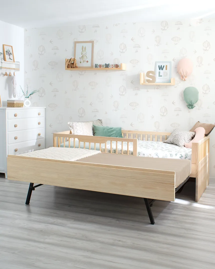 Kit evolutivo in legno naturale per letto Montessori Sofia