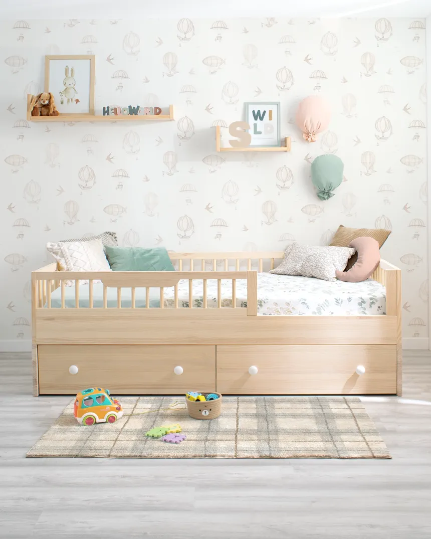 Kit evolutivo in legno naturale per letto Montessori Sofia