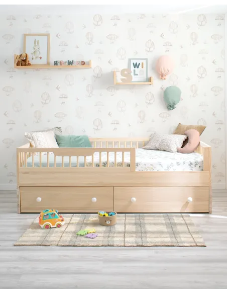 Kit evolutivo in legno naturale per letto Montessori Sofia