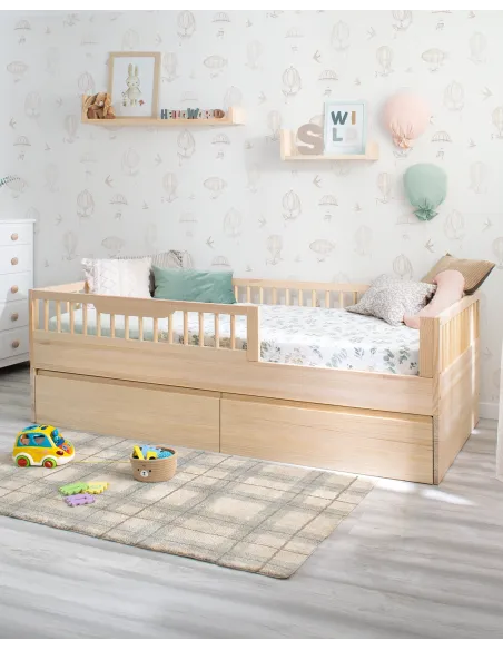 Kit evolutivo in legno naturale per letto Montessori Sofia