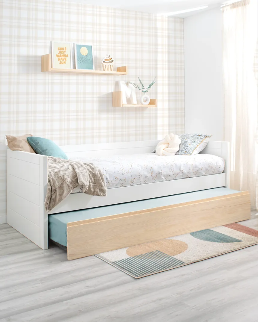 Letto estraibile lineare nordico - consegna gratuita