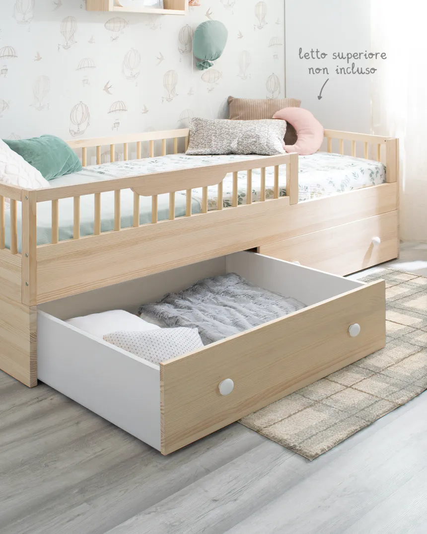Kit evolutivo in legno naturale per letto Montessori Sofia