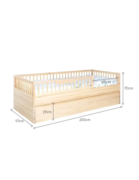 PACCHETTO Letto Montessori Sofia + kit evolutivo Naturale