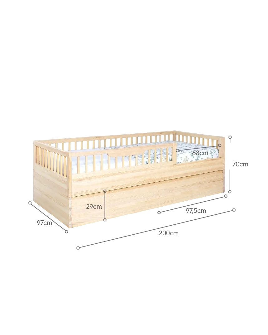 PACCHETTO Letto Montessori Sofia + kit evolutivo Naturale
