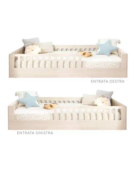 Letto Montessori Creta con barriera di sicurezza – Autonomia e qualità