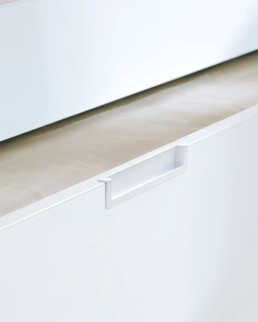 Letto estraibile laminato bianco 90x190 pediera bassa