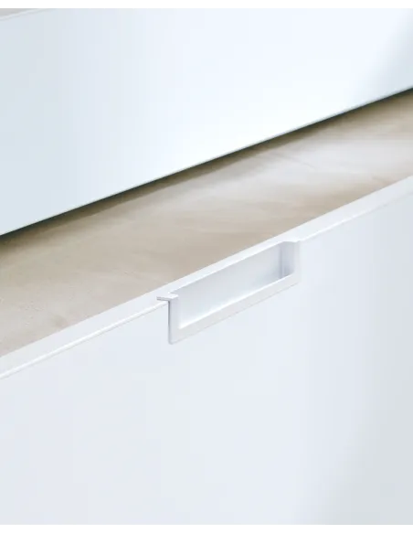 Letto estraibile laminato bianco 90x190 basso - Consegna rapida