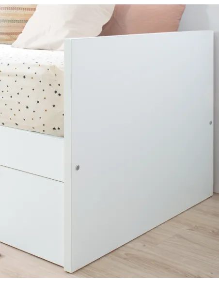 Letto estraibile laminato bianco 90x190 - Consegna rapida
