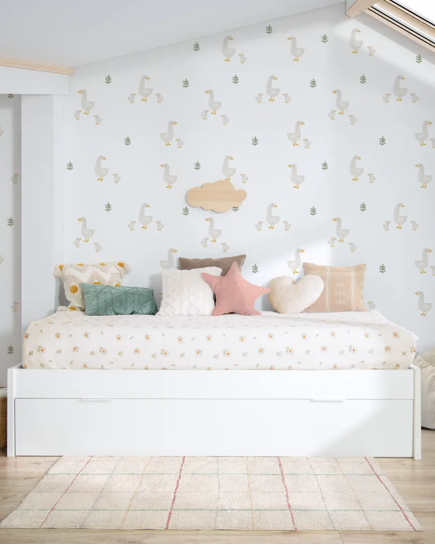 Letto estraibile laminato bianco 90x190 basso - Consegna rapida