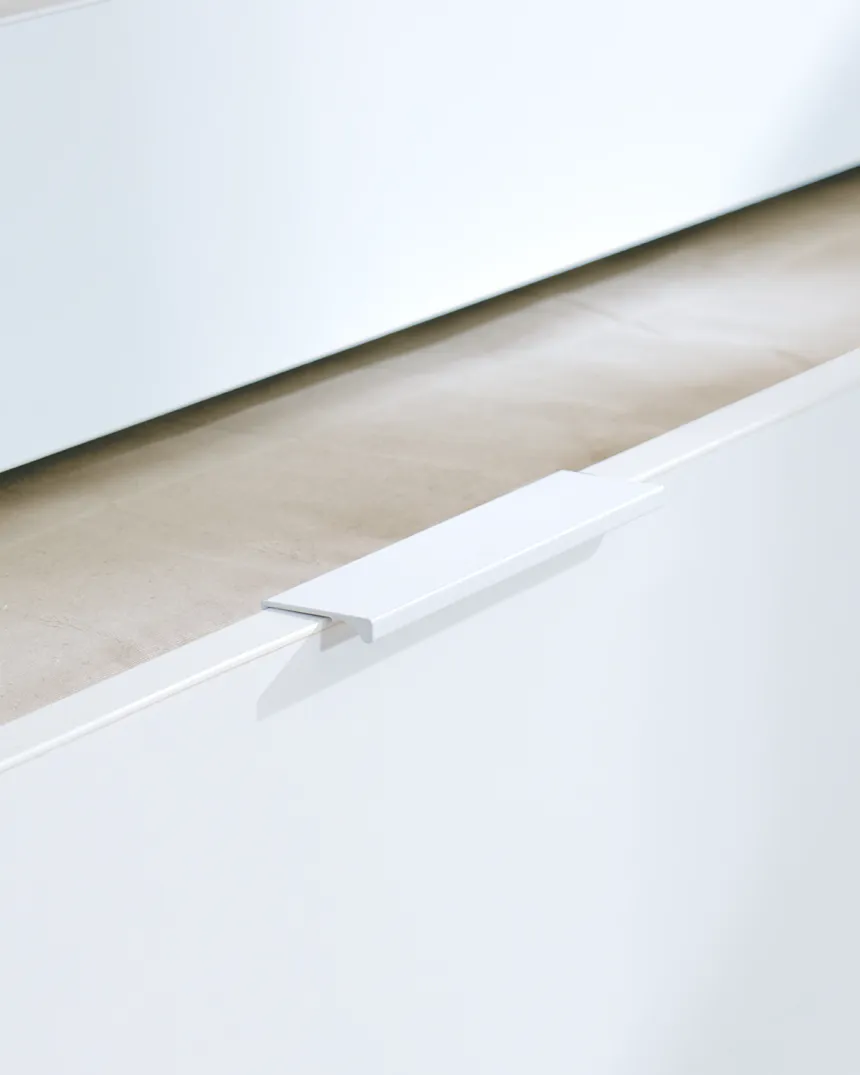Letto estraibile laminato bianco 90x190 pediera bassa
