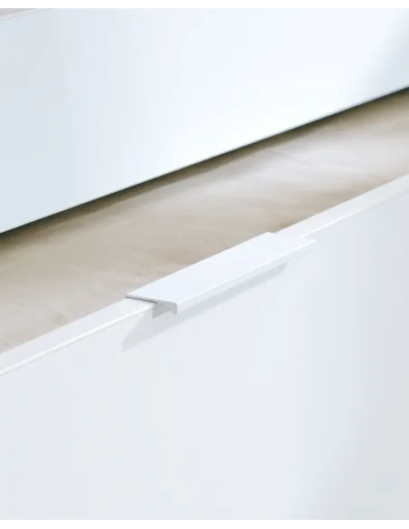 Letto estraibile laminato bianco 90x190 pediera bassa