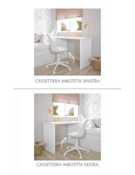 Camera per ragazzi con zona studio - Lineare | Pack completo