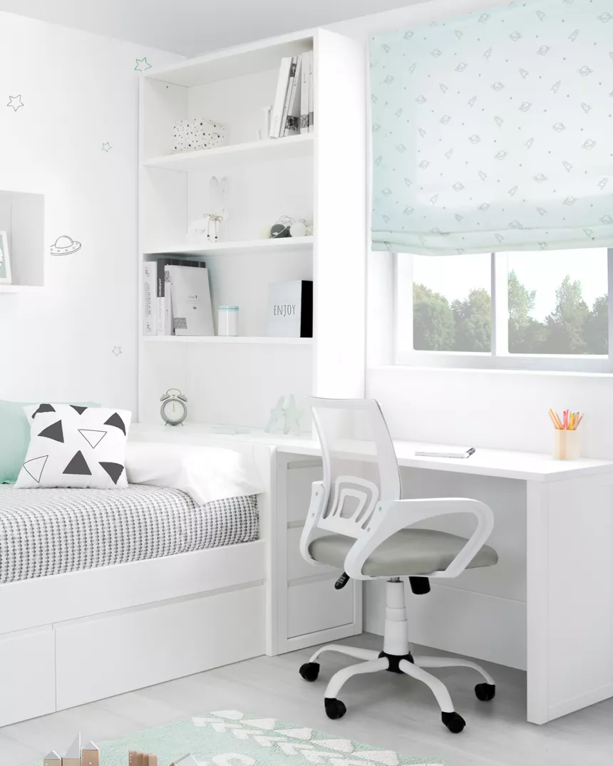 Camera per ragazzi con zona studio - Lineare | Pack completo