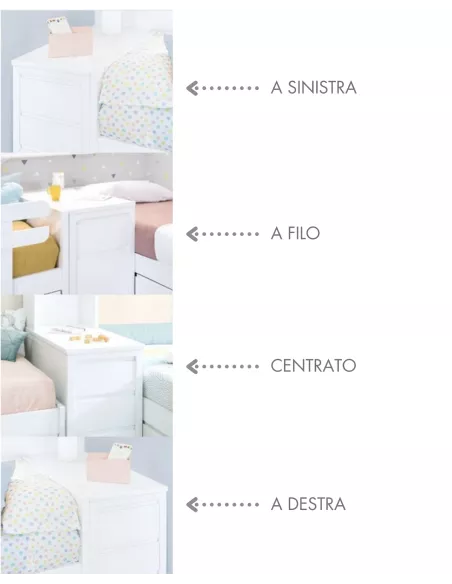 Cameretta per bambini con Letto Nuvola e contenitori