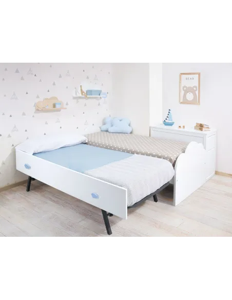 Cameretta per bambini con Letto Nuvola e contenitori
