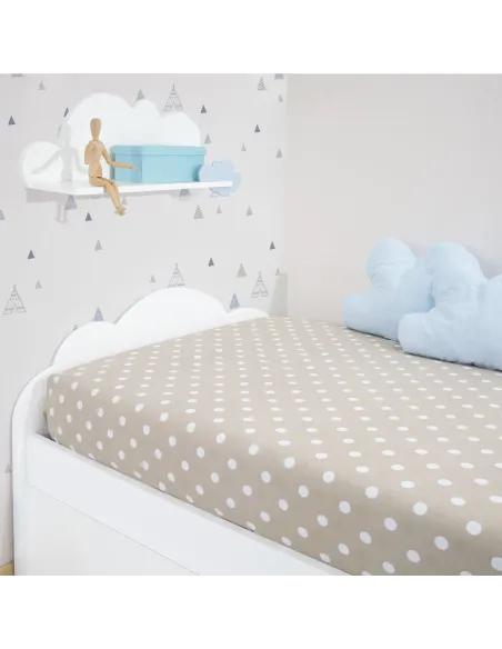 Cameretta per bambini con Letto Nuvola e contenitori