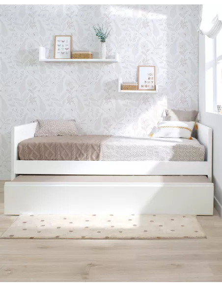 Letto ad L con letto estraibile Lineare - Garanzia di 3 anni