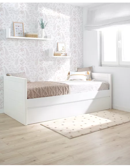 Letto ad L con letto estraibile Lineare - Garanzia di 3 anni