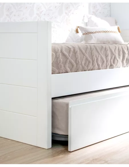 Letto ad L con letto estraibile Lineare - Garanzia di 3 anni