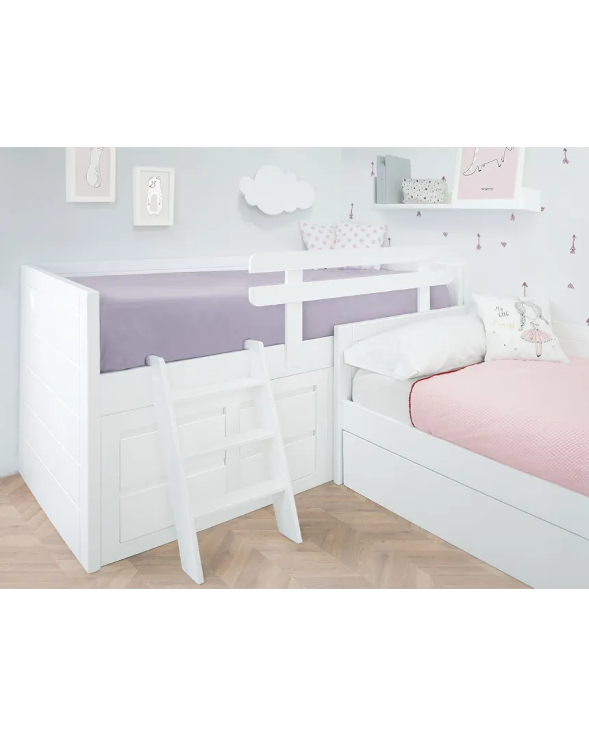 Letto ad L con letto estraibile Lineare