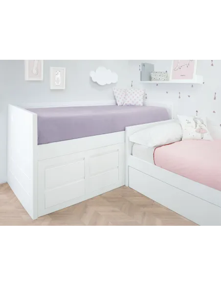 Letto ad L con letto estraibile Lineare