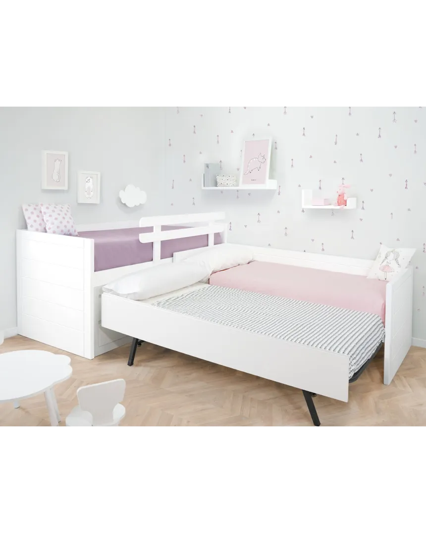 Letto ad L con letto estraibile Lineare