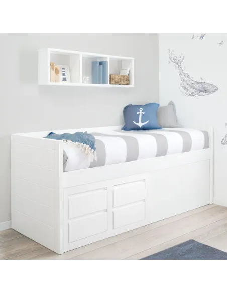 Letto ad L con cassetti Lineare