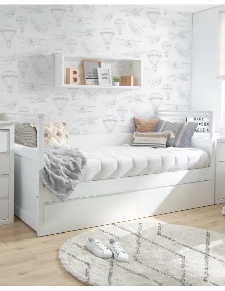Letto bianco a casetta con cassetti | Consega rapida