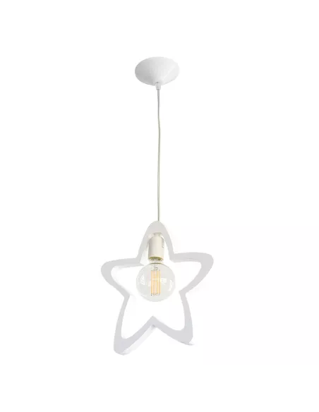 Lampada a sospensione Stella bianca