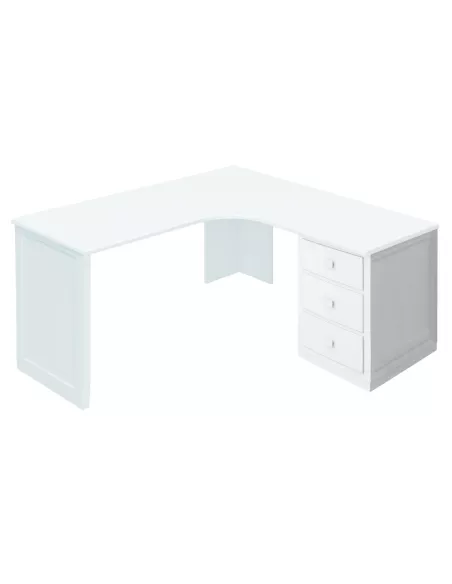 Scrivania angolare con cassetti destra zoccolo
