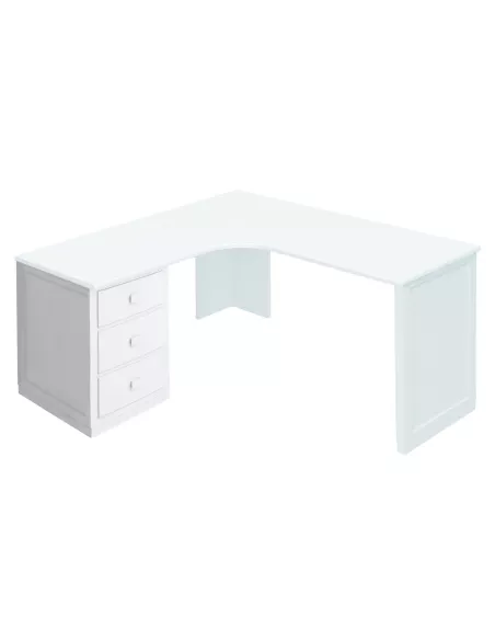 Scrivania angolare con cassetti sinistra zoccolo