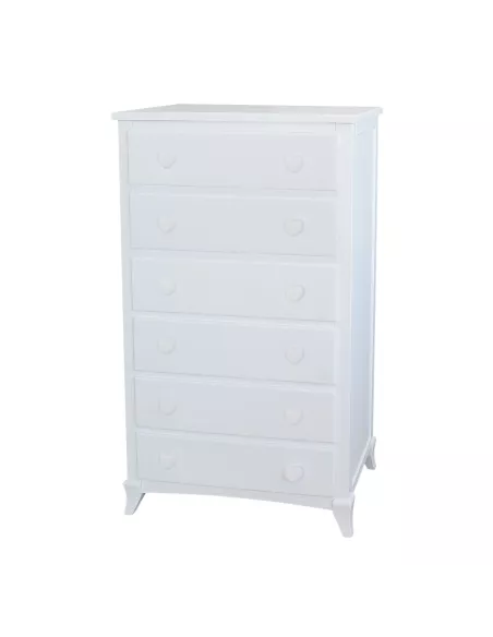 Cassettiera cuori bianchi