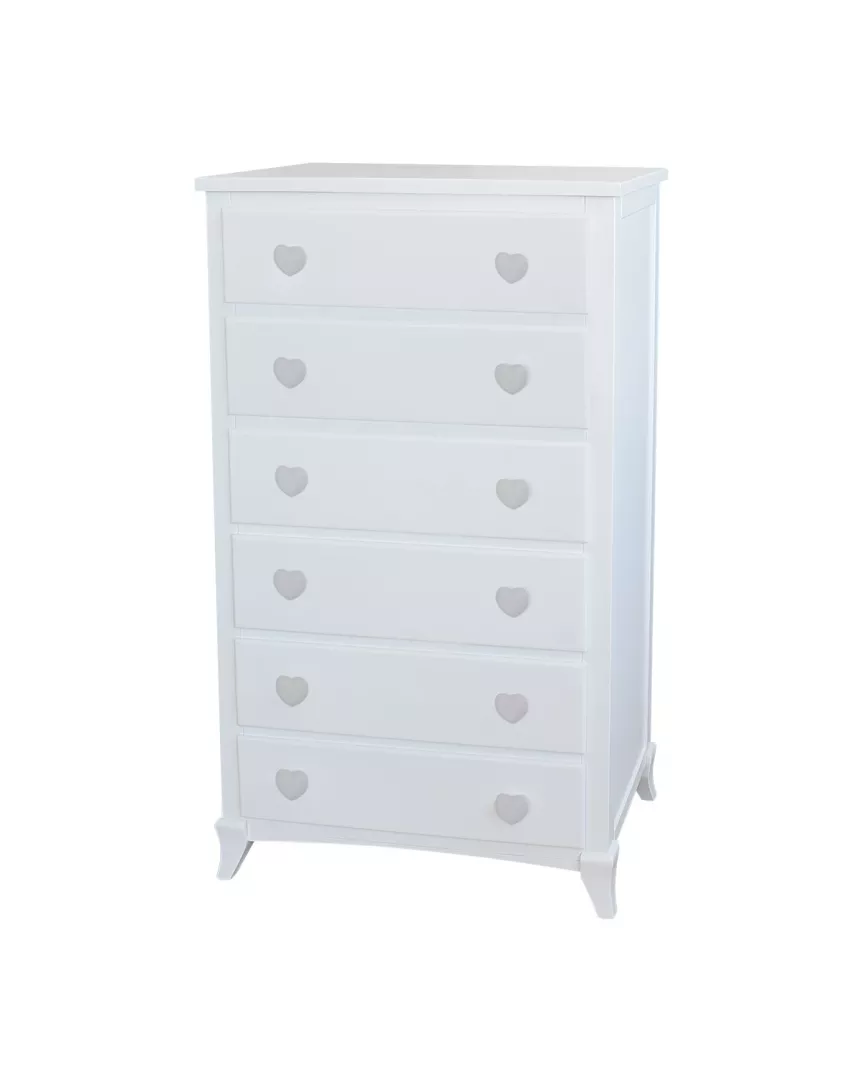 Cassettiera cuori bianchi 2