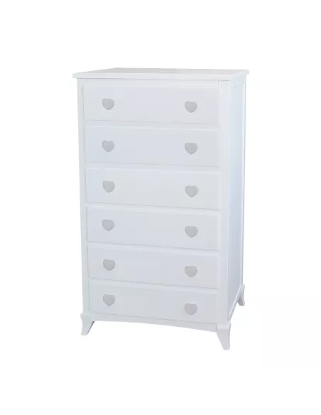 Cassettiera cuori grigi