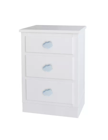 Comodino 3 cassetti zoccolo