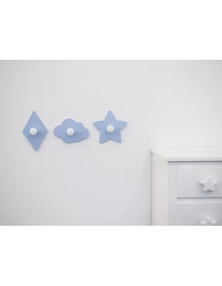 Appendiabiti a parete Nuvola, Rombo e Stella