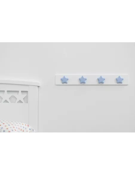 Appendiabiti da parete stella blu