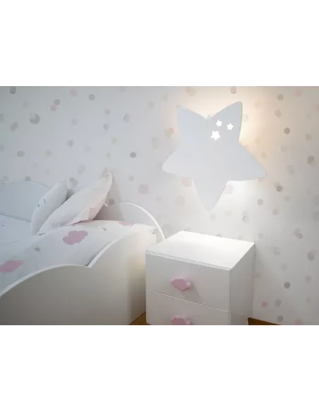 Lampada da parete accesa Stella