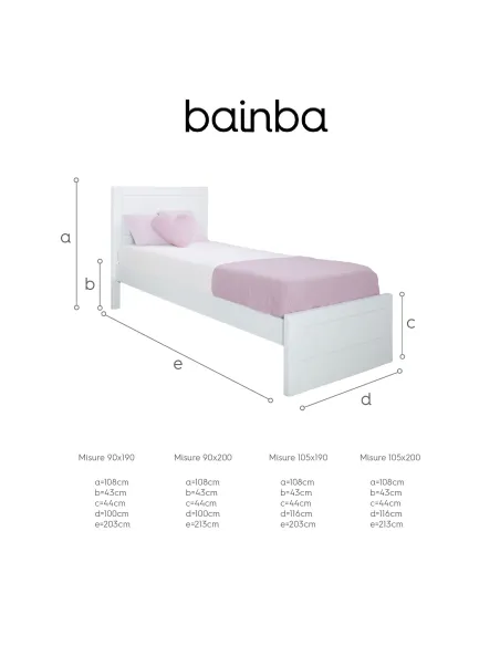 Misure letto pediera bassa