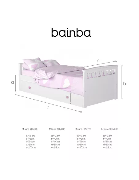 Misure letto estraibile Cuori