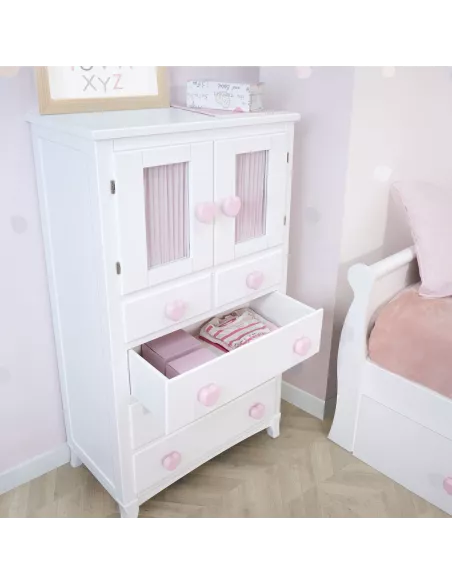 Dettaglio cassettiera con cassetto aperto